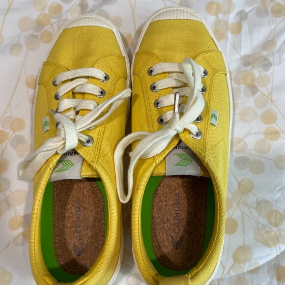 CARIUMA: Women's OCA Low Canvas Sneaker-Yellow-Size 9 - Picture 3 of 6